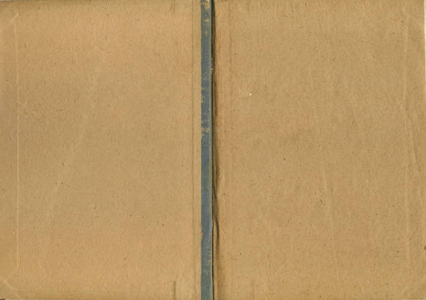 istock Antique book unfolded with aged textured paper inside. Old book opened to blank pages closeup. Vintage texture surface backdrop with empty place for text or design. 1207143092