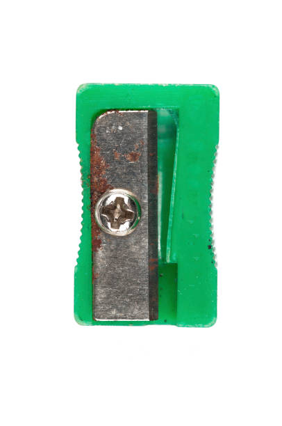 istock Old green pencil sharpener isolated on white background.Copy space. 1207143968