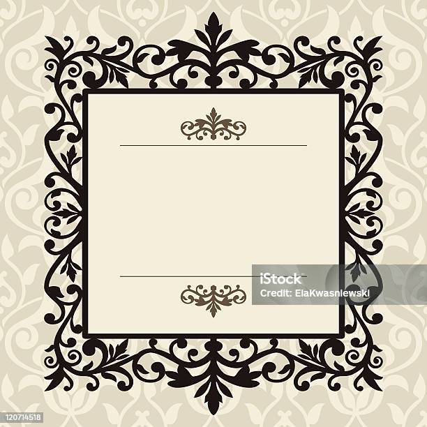 Decorativa Moldura Vintage - Arte vetorial de stock e mais imagens de Cor preta - Cor preta, Elegância, Enfeitado