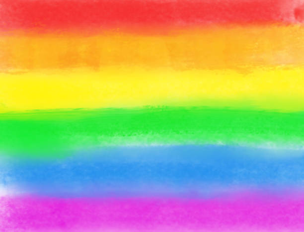 istock Watercolor brush strokes in rainbow colors. Colorful LGTB background concept. 1207145564