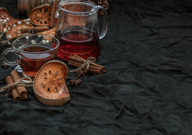 istock Hot bael fruit tea with bark of bael fruit. 1207153988