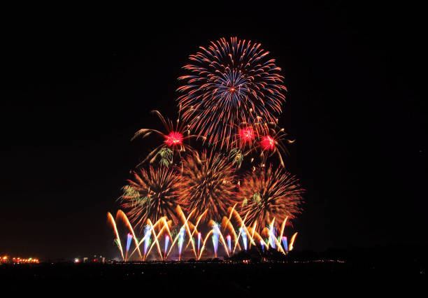 istock Firework show of chinese lantern festival 1207154069