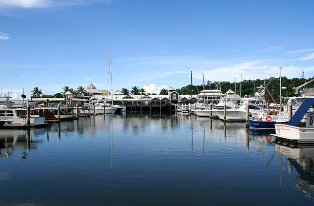 Picturesque Port Douglas Marina in far north Queensland, Australia