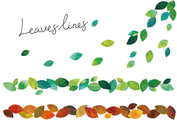 線を残す - nature tree leaf autumn点のイラスト素材／クリップアート素材／マンガ素材／アイコン素材