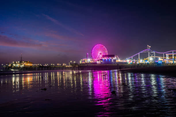 istock Santa Monica Beach at night 1207159181