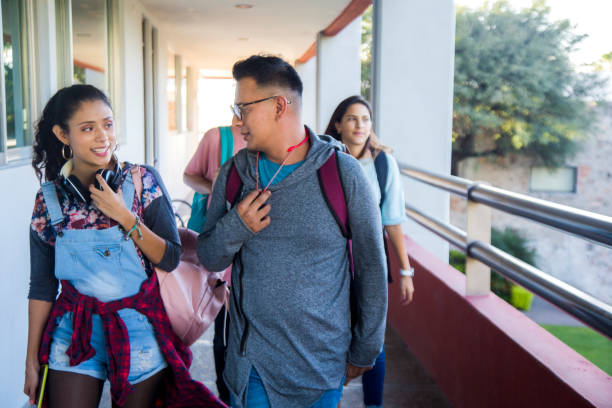 istock Out-of-class Latino college students 1207161993