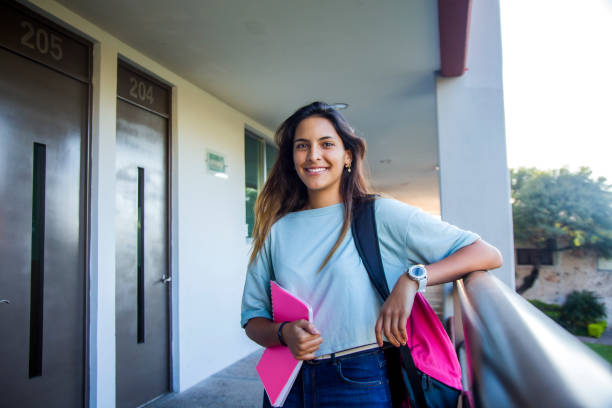 istock Latino college student out of class 1207163258