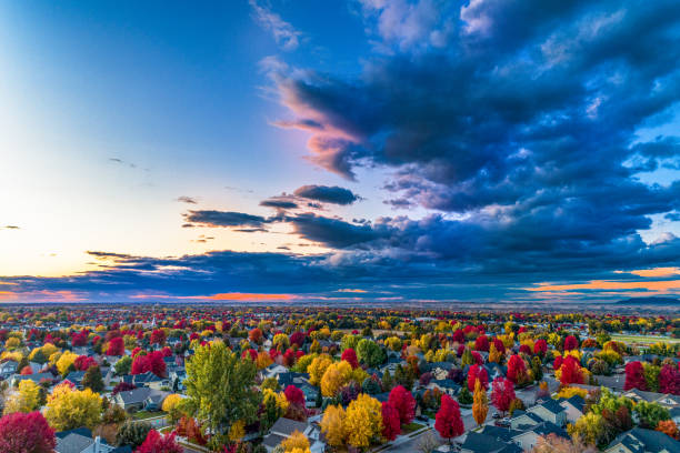 cade colori in meridian, idaho - outdoors environment nature boise foto e immagini stock