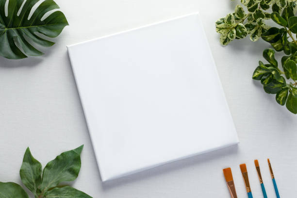 Blank art canvas mockup