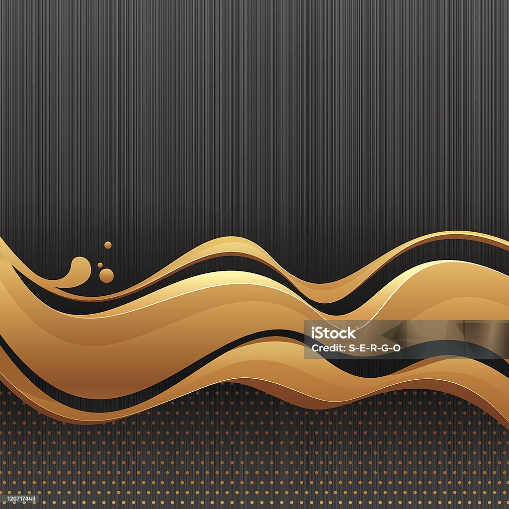 Vektor-stream Wellen auf Metall Textur Hintergrund - Lizenzfrei Abstrakt Vektorgrafik