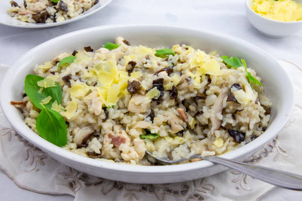 istock Chicken and mushroom risotto 1207175336