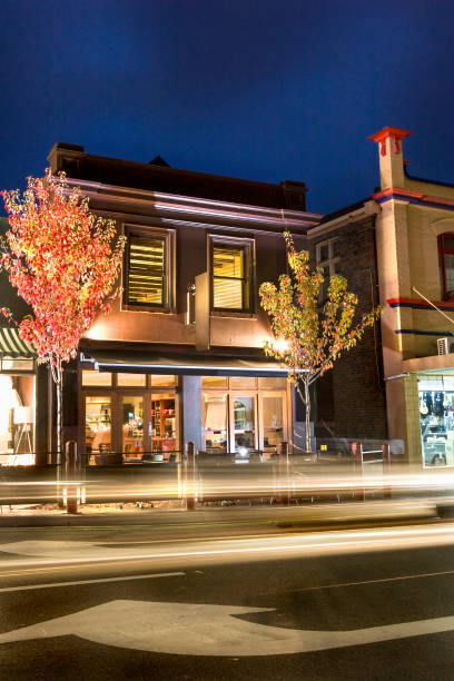 istock Street near modern restaurant with trees 1207178173