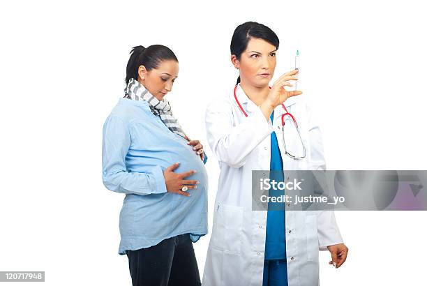 Doctor Prepare Vaccine For Pregnant Stock Photo - Download Image Now - Adult, Adults Only, Color Image