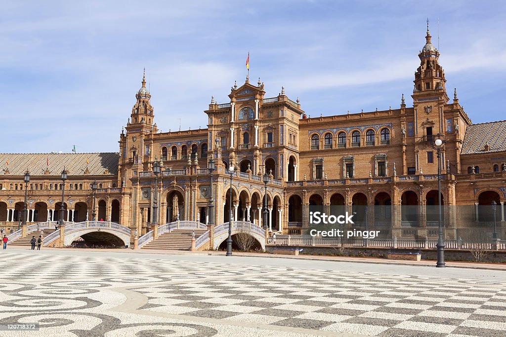 Plaza de España em Sevilha - Royalty-free Abóbada de Berço Foto de stock