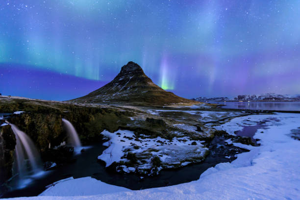 istock Mountain Kirkjufell and Aurora 1207186530
