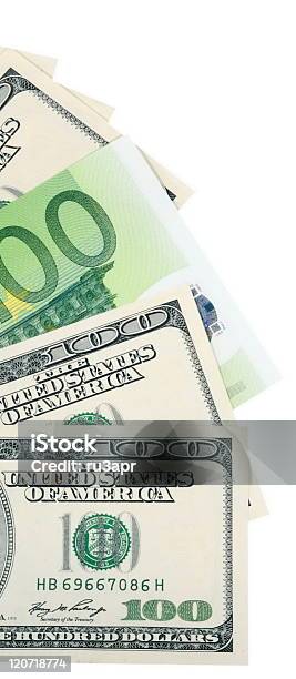 Foto de Dólar E Euro Em Branco e mais fotos de stock de Abundância - Abundância, Adulto, Amontoamento