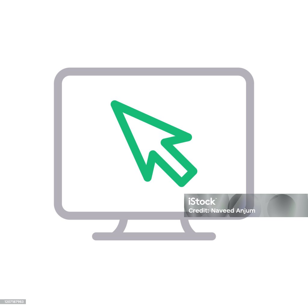 Computer Picture For Click Click Stock Illustration - Download Image Now - Business, Computer ...