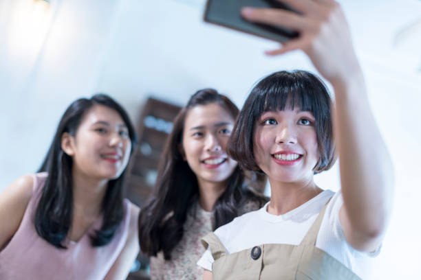 istock Three girls in the tea restaurant 1207193254