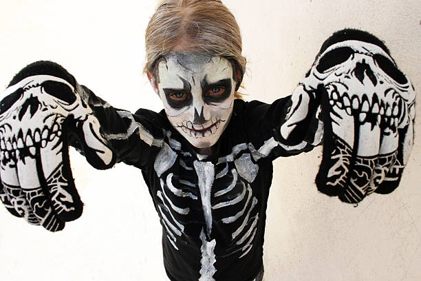 istock Scary girl as Skeleton 120720373