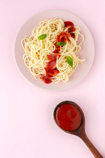 istock Homemade Spaghetti with tomato and basil sauce 1207204096