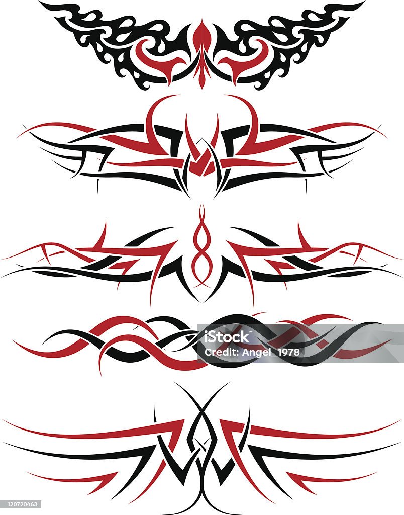 Tatouage ensemble - clipart vectoriel de Abstrait libre de droits