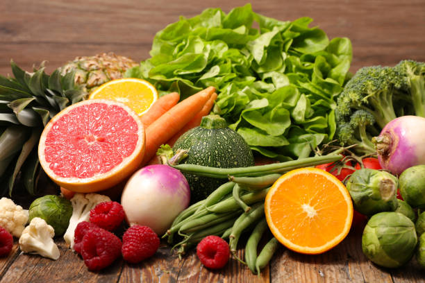 istock collection of fruit and vegetable- healthy lifestyle 1207205126