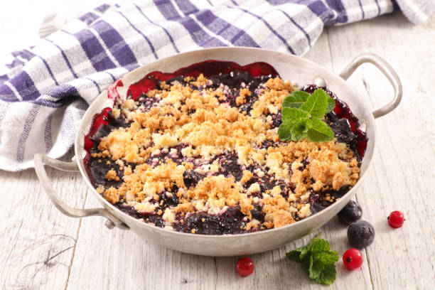 istock crumble berry fruit- crumble of oatmeal 1207208058