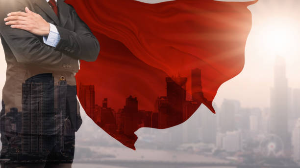 istock Businessman superhero. 1207210763