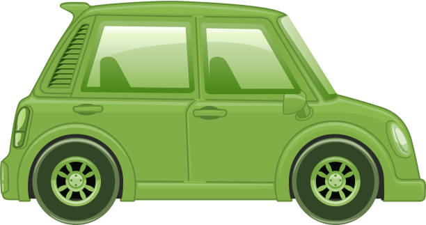 istock Single picture of green car on white background 1207216211