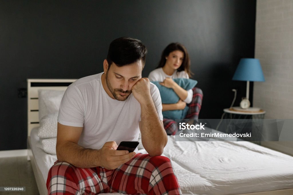 Obsession Issues Smart Phone Obsession Causing Problems In A Relationship Stock Photo ...