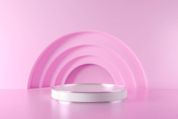 istock 3d render, abstract geometric background, cylinder podium, minimalistic primitive shapes, modern mock up, blank template, empty showcase, shop display 1207224429