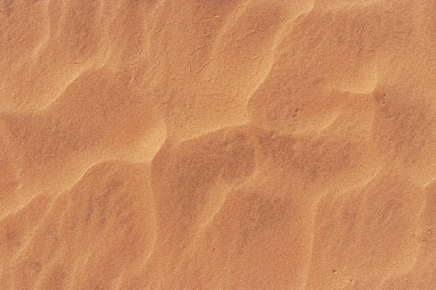 Waves of sand pattern in hot desert