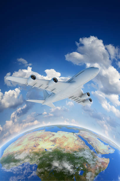 istock Flying over Africa. Air travel concept. 1207228510