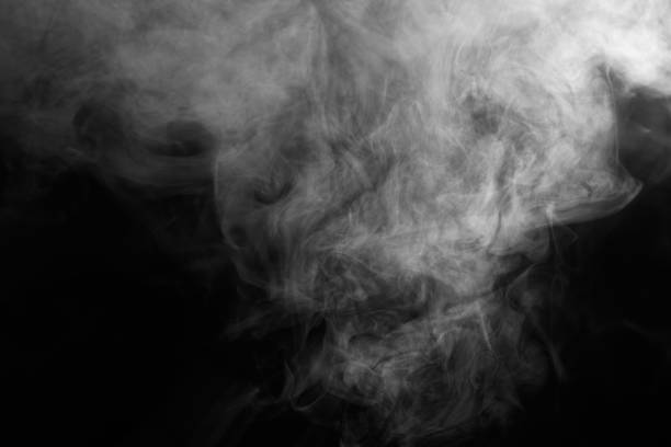 istock White Vape Smoke On Black Background 1207231129