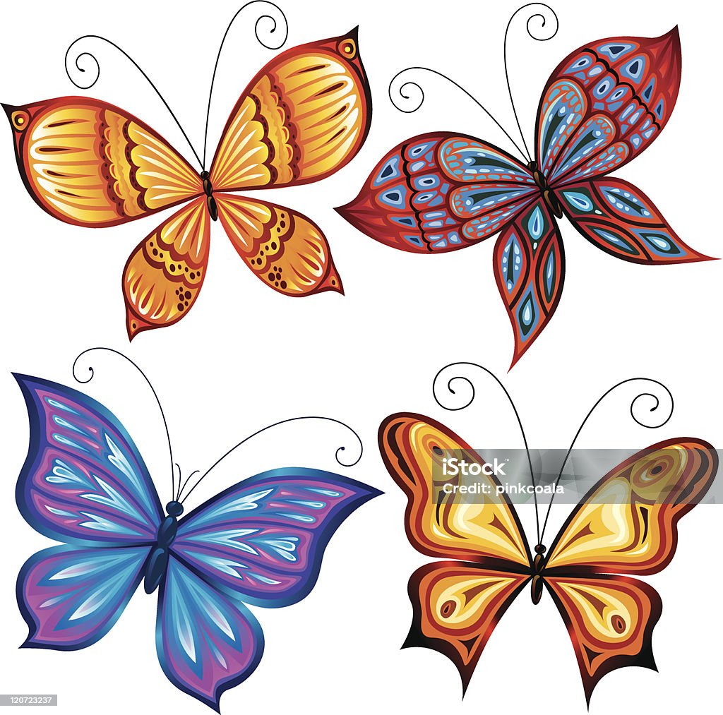 Бабочки - Векторная графика Бабочка роялти-фри