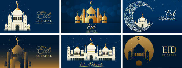 istock Six background designs for Muslim festival Eid Mubarak 1207232805