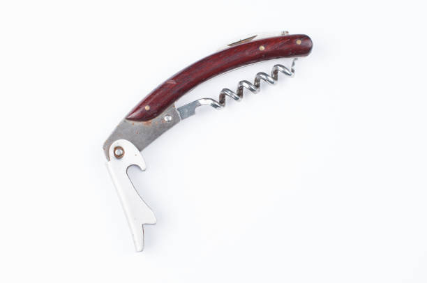 istock Corkscrew and wine cork isolated on white background.Copy space. 1207234408