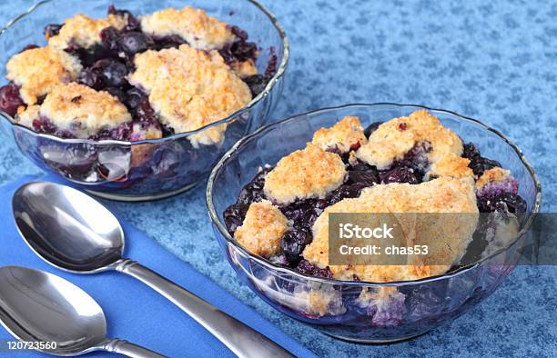 Blueberry Cobbler Dessert Stock Photo - Download Image Now - Cobbler - Dessert, Blue, Blueberry