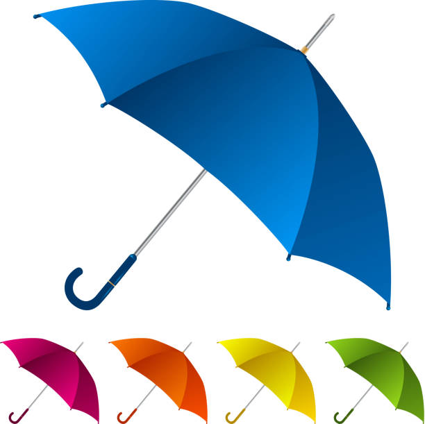 illustrazioni stock, clip art, cartoni animati e icone di tendenza di ombrelloni - umbrella