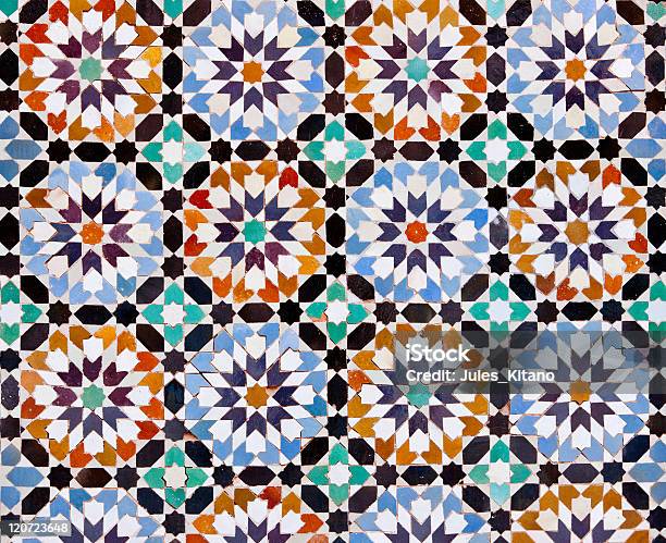 Marokańskie Kafelki W Marrakesz - zdjęcia stockowe i więcej obrazów Koło - Figura dwuwymiarowa - Koło - Figura dwuwymiarowa, Kultura marokańska, Maroko