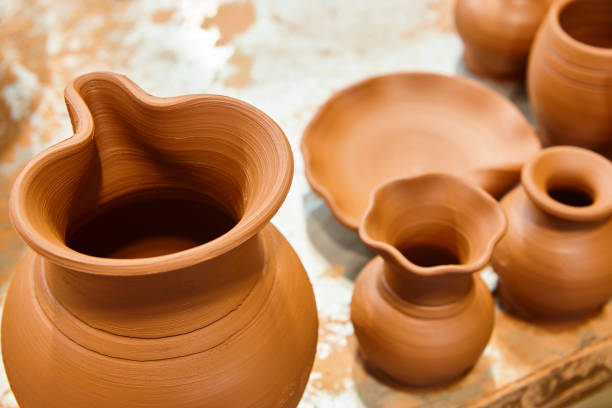 istock Clay jar and pots. Traditional handmade ceramic pottery 1207238277