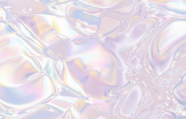 抽象的な幾何学的な結晶背景、虹色の質感、ファセット宝石、液体。