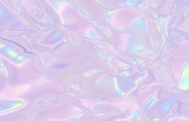 istock Abstract geometric crystal background, iridescent texture, faceted gem, liquid. 1207246889
