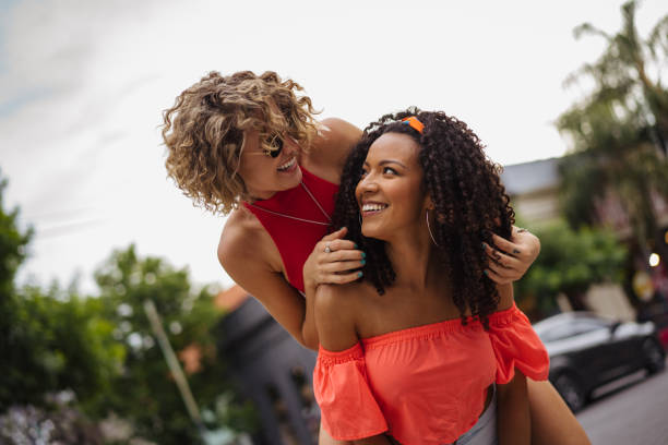 istock Playful friends are having fun together 1207248042