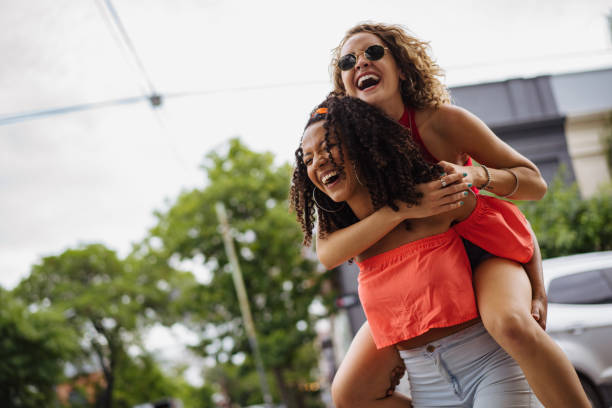 istock Playful friends are having fun together 1207248115