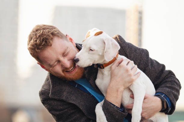 istock Handsome young man spending time with his dog 1207255915