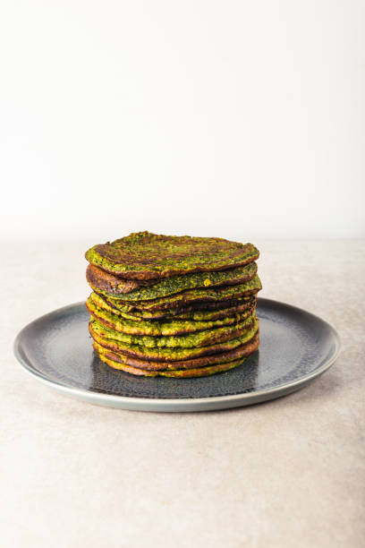 istock Pancakes made from spinach, coconut milk and oats 1207256062