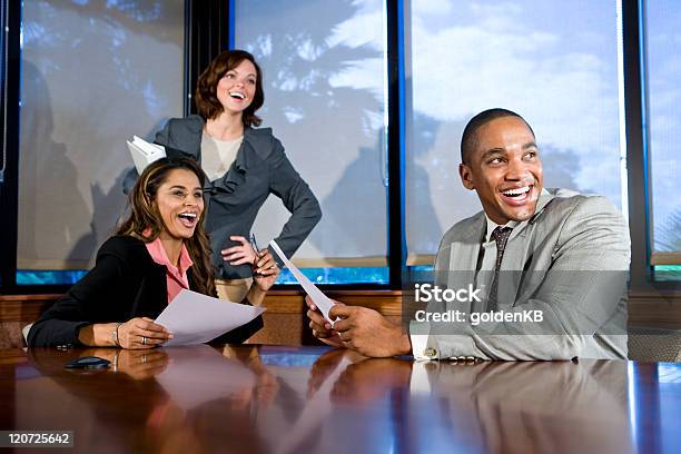 Multiracial Businesspeople Watching Presentation Stock Photo - Download Image Now - 20-29 Years, 30-39 Years, Adult