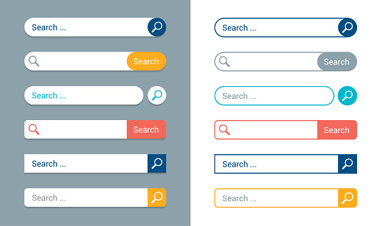 Vector illustration of the search bar templates.