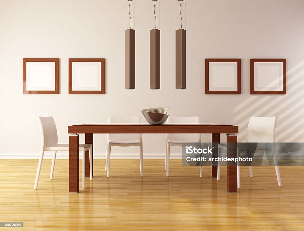 Sala da pranzo minimalisti - Foto stock royalty-free di Alla moda